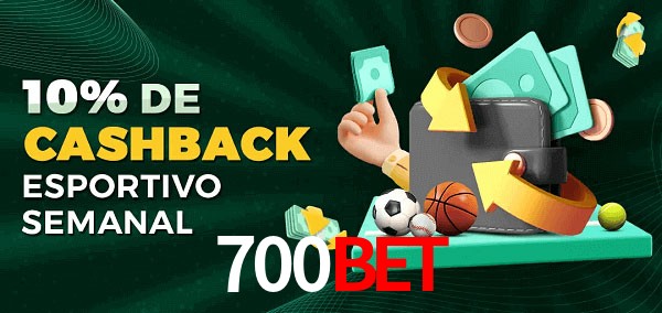 10% de bônus de cashback na 700Bet